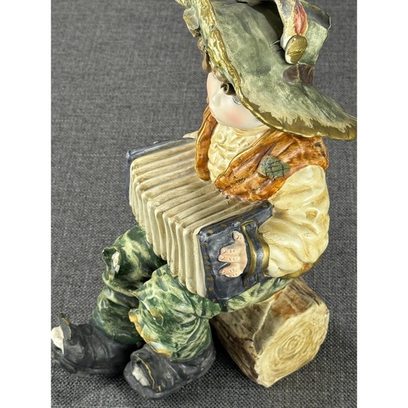 Vintage Italian Boy Accordion Figurine Porcelain Hand Painted Musical Cherub - Picture 10 of 12